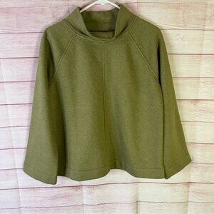 J. Jill Seamed Fleece Mock-Neck Top Size XS Petite